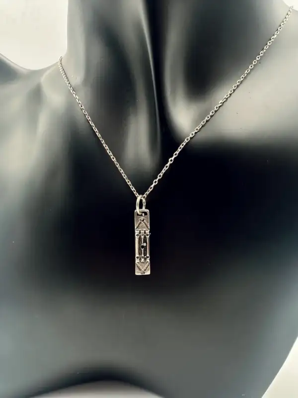 Colgante Atlante Con Cadena Plata De Ley - Imagen 2