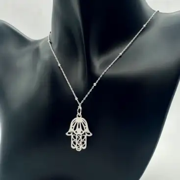 Colgante Mano De Fátima Plata De Ley