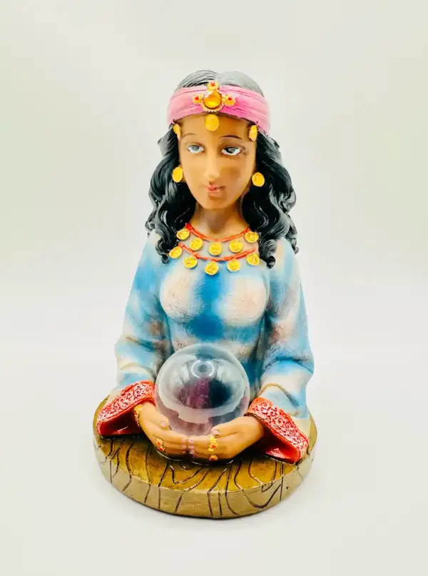 Figura Gitana Con Bola De Cristal