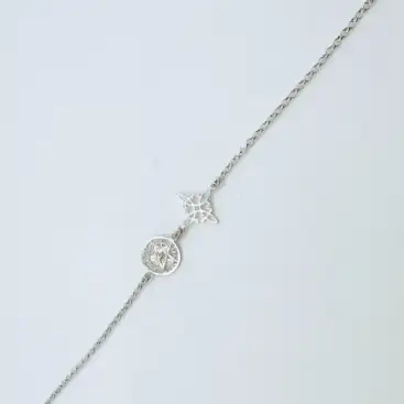 Pulsera Doble Proteccion Nudo De bruja Y Tetragramaton Plata De Ley