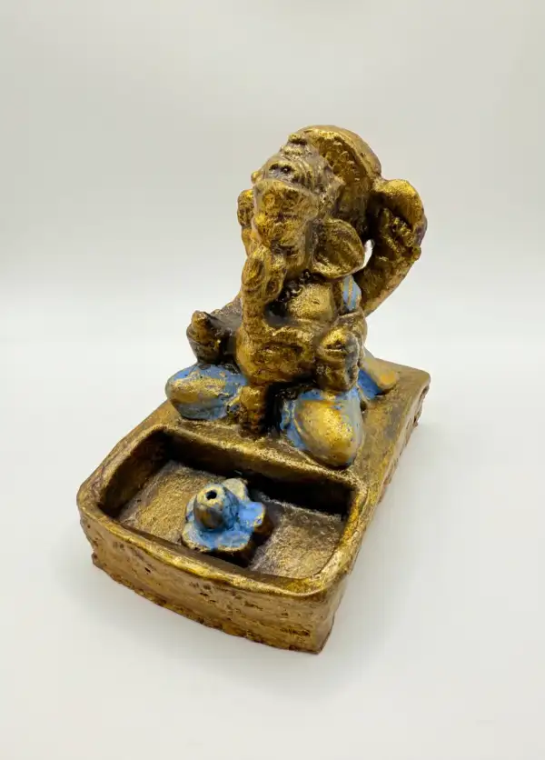 Porta incienso Figura Ganesha Azul