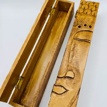 Porta Incienso Cara Buda Madera