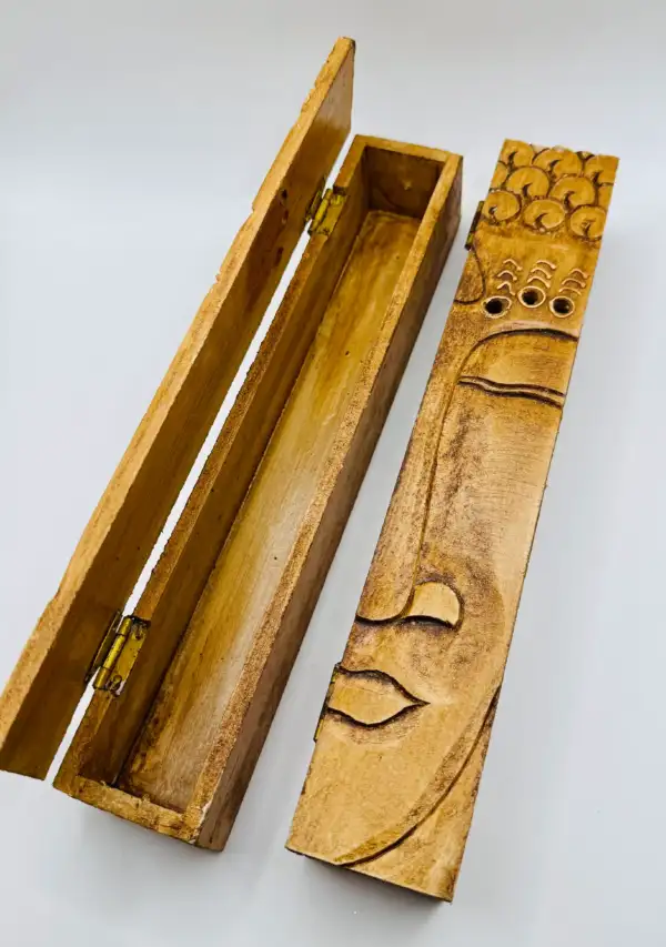 Porta Incienso Cara Buda Madera