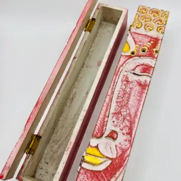 Porta Incienso Cara Buda Rosa