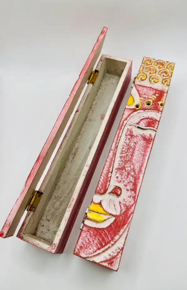 Porta Incienso Cara Buda Rosa
