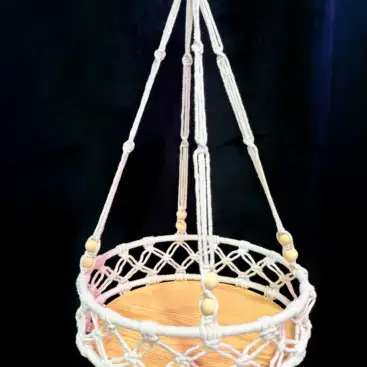 Cesta Colgante Macrame