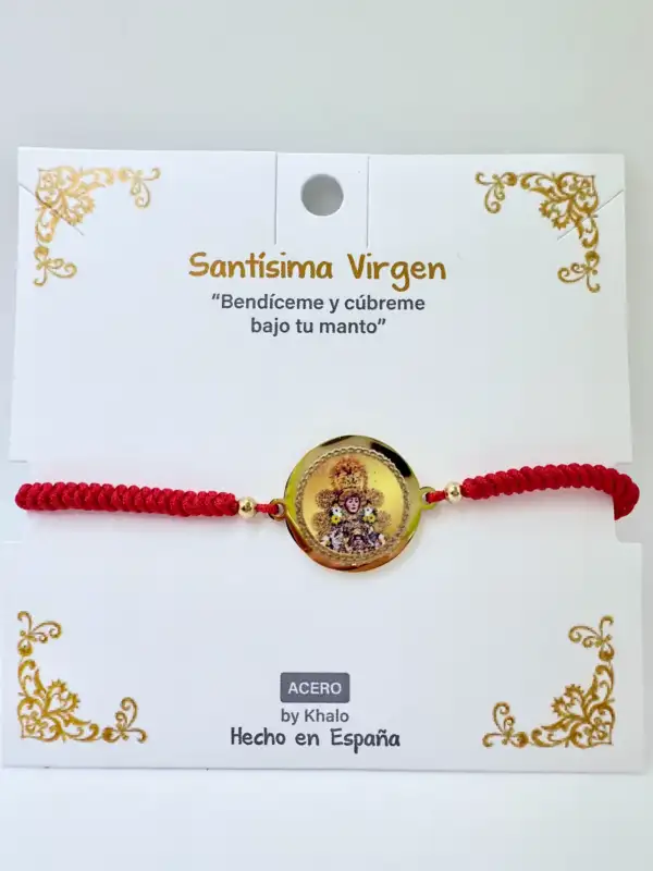 Pulsera Virgen Del Rocio Silueta Rojo