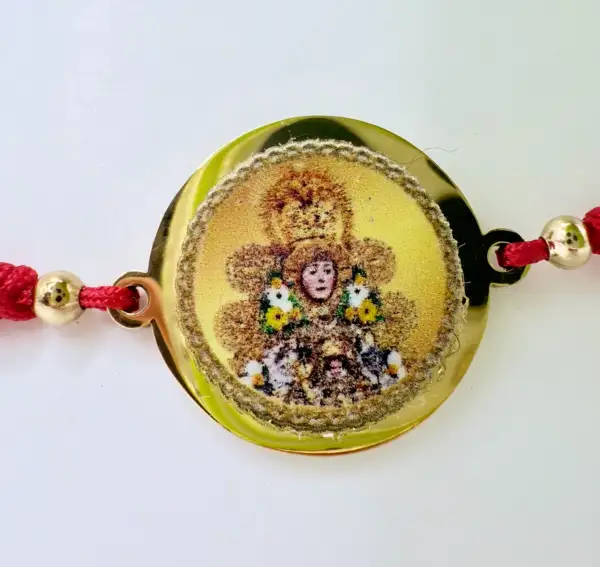 Pulsera Virgen Del Rocio Silueta Rojo - Imagen 2