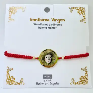Pulsera Virgen Del Rocio Cara Rojo