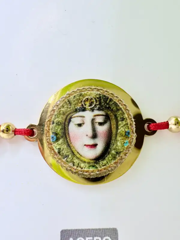Pulsera Virgen Del Rocio Cara Rojo - Imagen 2
