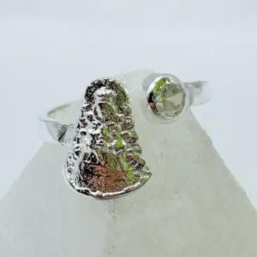Anillo Virgen Del Rocio Y Piedra Plata De Ley