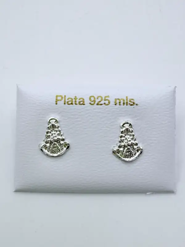 Pendientes Virgen Del Rocio Plata De Ley