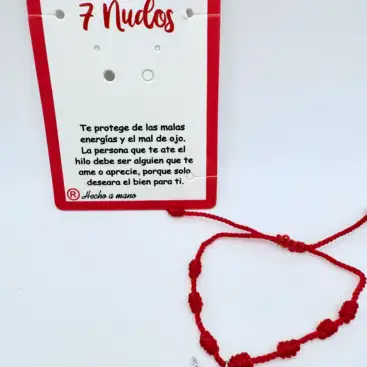 Pulsera 7 Nudos Nudo De Bruja Pequeño