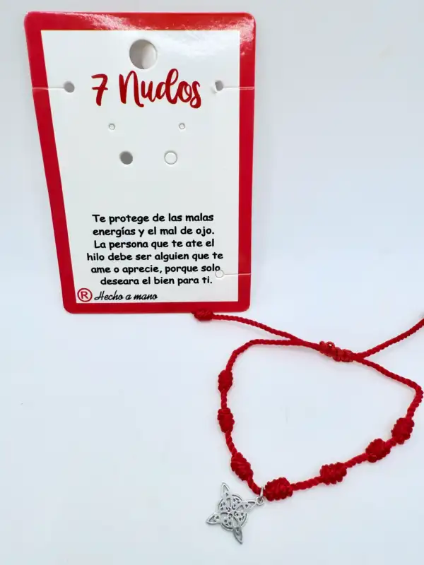 Pulsera 7 Nudos Nudo De Bruja Pequeño