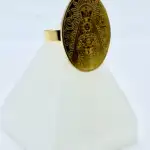 Anillo Virgen Del Rocio Acero Dorado