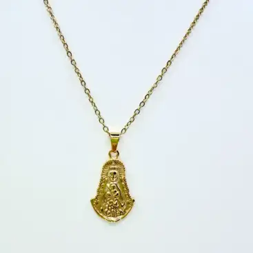 Colgante Virgen Del Rocio Acero Dorado