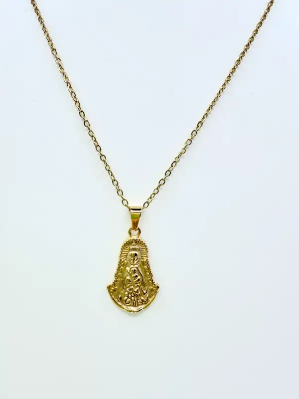 Colgante Virgen Del Rocio Acero Dorado