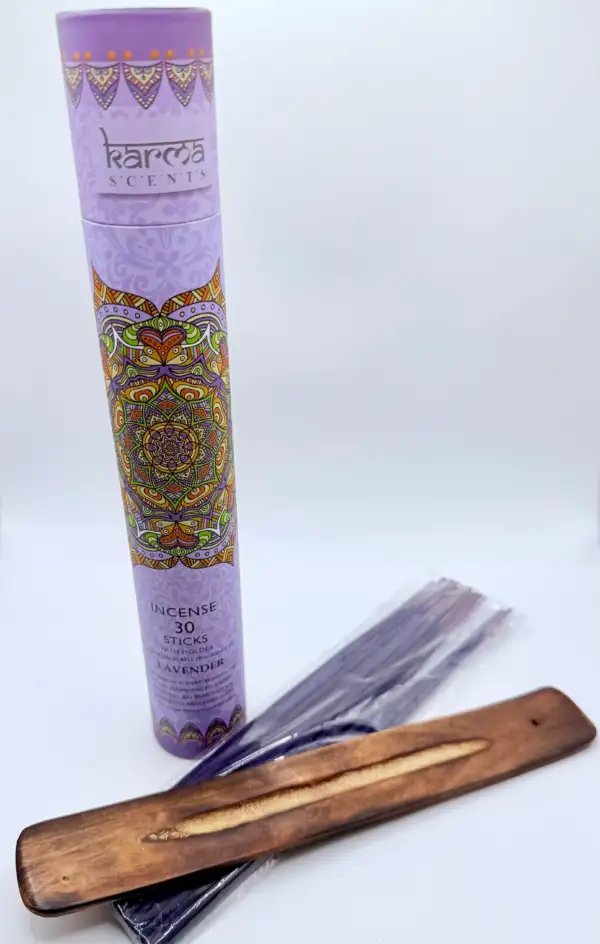 Incienso Varilla Lavanda + Portaincienso Madera Karma