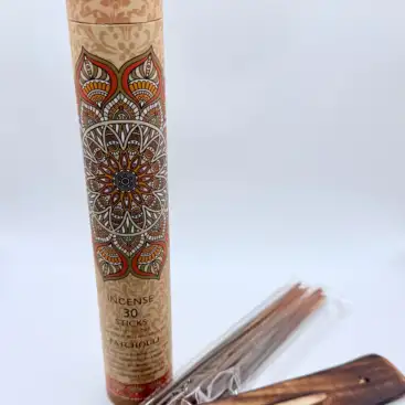 Incienso Varilla Pachuli + Portaincienso Madera Karma