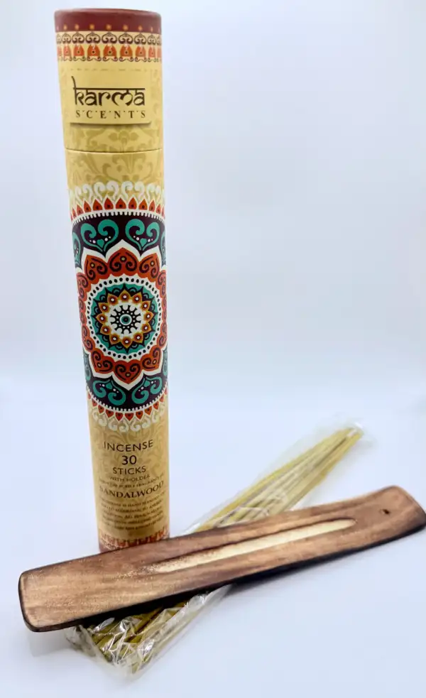 Incienso Varilla Sandalo + Portaincienso Madera Karma