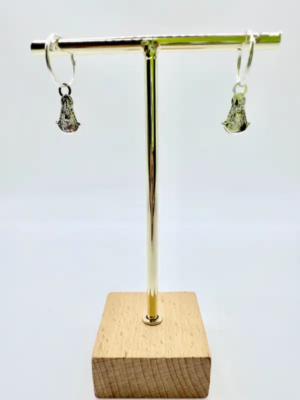 Pendientes Aro Virgen Del Rocio Plata De Ley