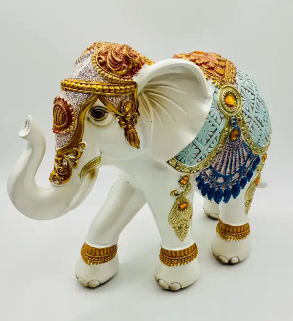 Figura Elefante Blanco Multicolor