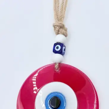Amuleto Ojo Turco Redondo Grande Rojo