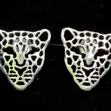 Pendientes Leopardo Plata De Ley