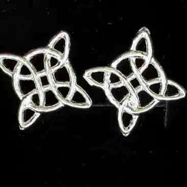 Pendientes Nudo De Bruja Plata De Ley