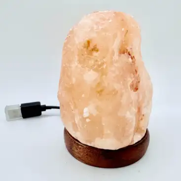Lampara De Sal Del Himalaya Con Luz