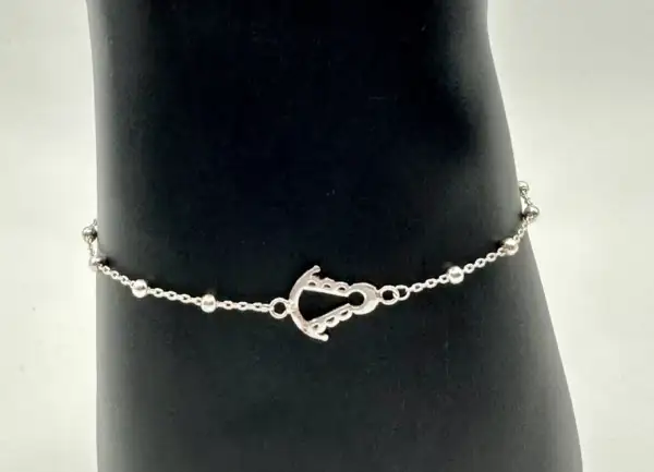 Pulsera Virgen Del Rocio Cadena Y Bolitas Plata De Ley - Imagen 2