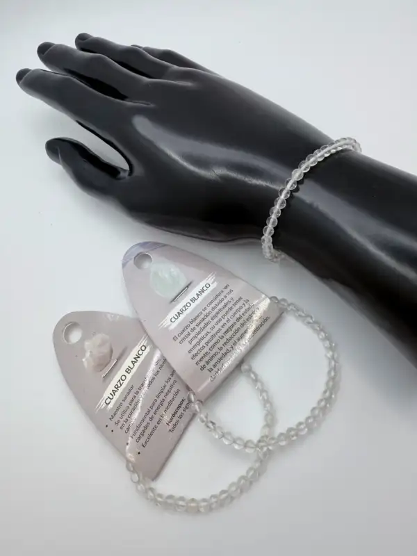 Pulsera Cuarzo Blanco 4mm