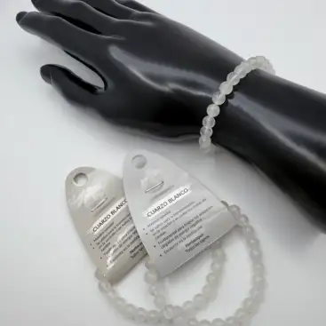 Pulsera Cuarzo Blanco 6mm