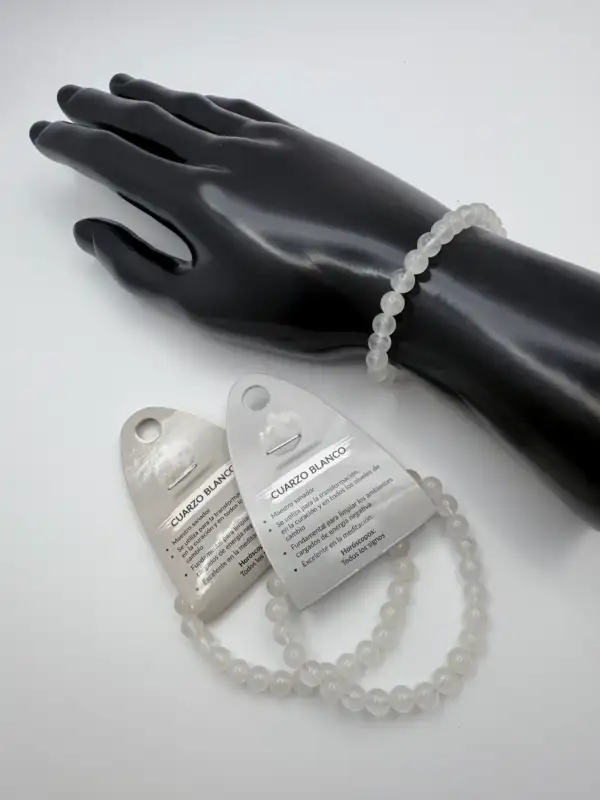 Pulsera Cuarzo Blanco 6mm