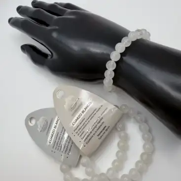Pulsera Cuarzo Blanco 8mm