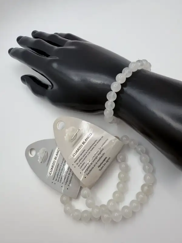 Pulsera Cuarzo Blanco 8mm