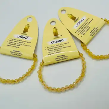 Pulsera Citrino Facetada