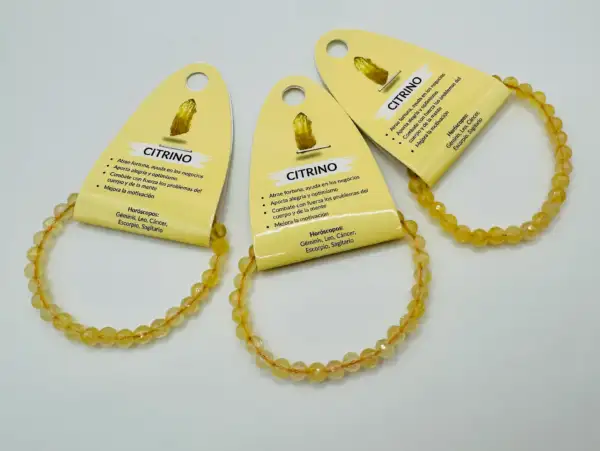 Pulsera Citrino Facetada