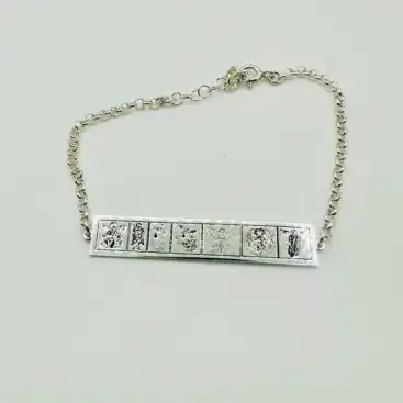 Pulsera Arcangeles Plata De Ley