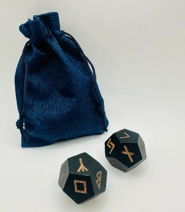 Dados Runicos Negro