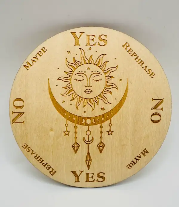Placa Madera Sol Y Luna
