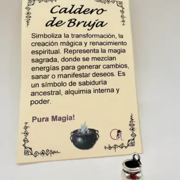 Amuleto Colgante Caldero De Bruja