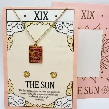 Colgante Carta Tarot Sol Dorado