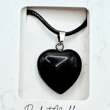 Colgante Corazon De Obsidiana