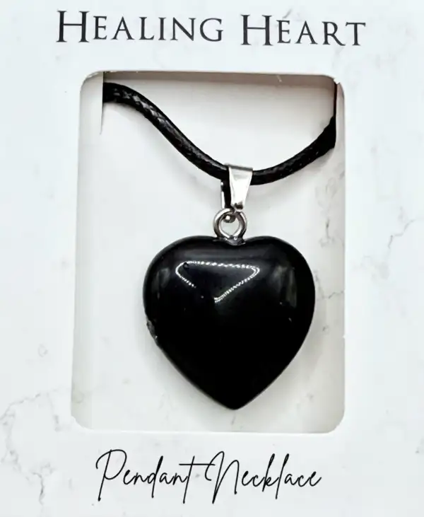 Colgante Corazon De Obsidiana