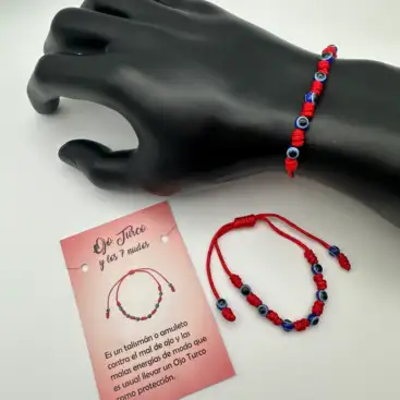 Pulsera 7 nudos y Ojos Turcos