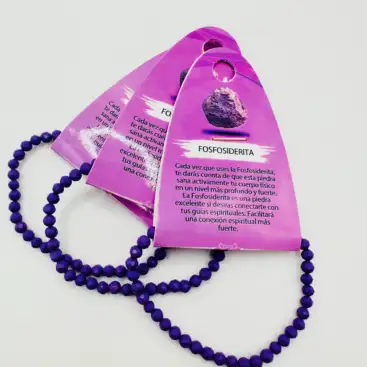 Pulsera Fosfosiderita Facetada 4mm