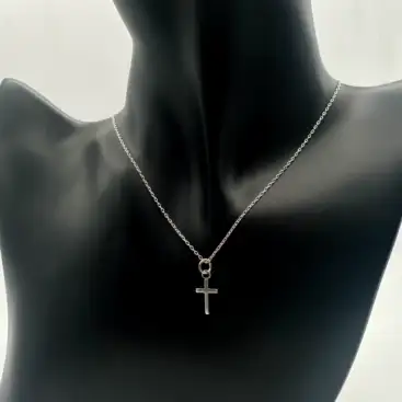 Colgante De Cruz En Plata De Ley