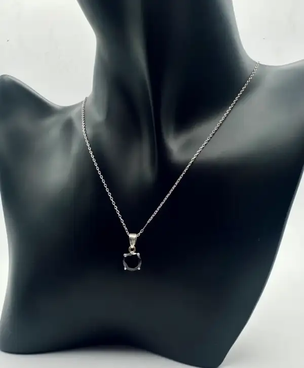 Colgante Onix Facetado Plata De Ley
