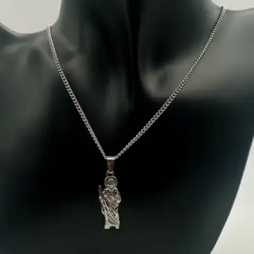 Colgante San Judas Acero Plateado